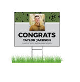 Grad Hat Confetti GRADUATION YARD SIGNS with Photo