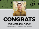 Grad Hat Confetti GRADUATION YARD SIGNS with Photo