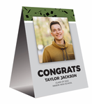 Grad Hat Confetti SELF STANDING TABLE TENTS with Photo