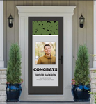 Grad Hat Confetti GRADUATION DOOR BANNER with Photo