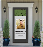 Grad Hat Confetti GRADUATION DOOR BANNER with Photo