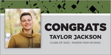 Grad Hat Confetti GARAGE DOOR BANNER with Photo