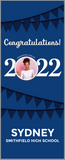 2022 Grad Flags GRADUATION DOOR BANNER with Photo
