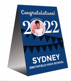 2022 Grad Flags SELF STANDING TABLE TENTS with Photo