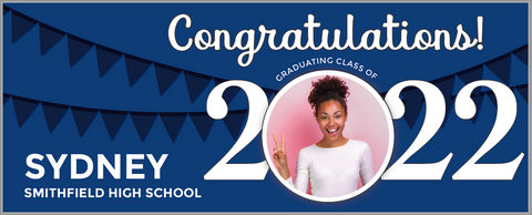 2022 Grad Flags 5 foot BANNER with Photo