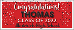 Classic Confetti 5 foot BANNER with Name Only
