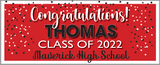 Classic Confetti 5 foot BANNER with Name Only