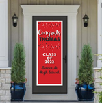 Classic Confetti GRADUATION DOOR BANNER with Name Only