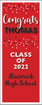Classic Confetti GRADUATION DOOR BANNER with Name Only