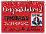 Classic Confetti GRADUATION YARD SIGNS with Photo