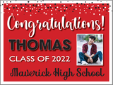 Classic Confetti GRADUATION YARD SIGNS with Photo
