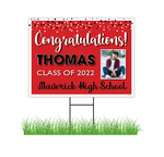 Classic Confetti GRADUATION YARD SIGNS with Photo