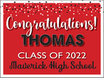 Classic Confetti GRADUATION YARD SIGNS with Name Only