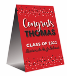 Classic Confetti SELF STANDING TABLE TENTS with Name Only