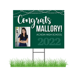 Party Lights GRADUATION YARD SIGNS with Photo